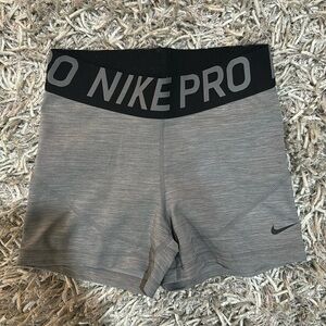 Grey Nike Pro Spandex Shorts. Women’s s.